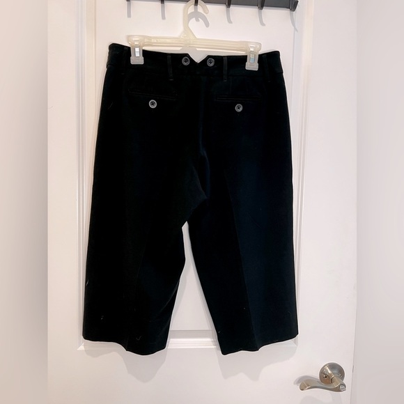 Ann Taylor High Rise Wide Leg Black Capris Size 8 Petite - Picture 3 of 11